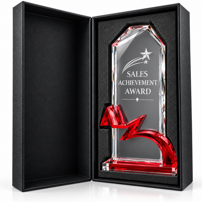 Scarlet Edge | Custom Crystal Sales Achievement Award