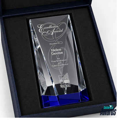 Cristal Indigo Valera | Trophée de reconnaissance gravé