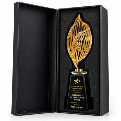 Patriot Flamecrest | Veterans Day Gold Military Service Recognition Award