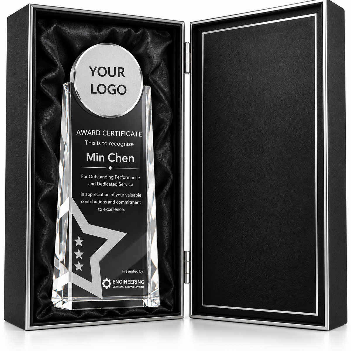 Liberty Beacon | Veterans Day Crystal Military Recognition Award