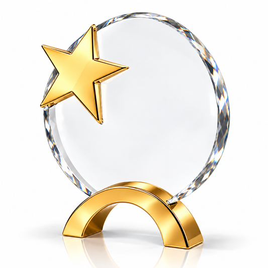 Golden Orbit | Custom Crystal Star Performer Award