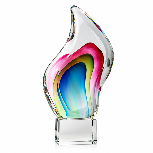 Aurora Flame | Custom Art Glass Achievement Award