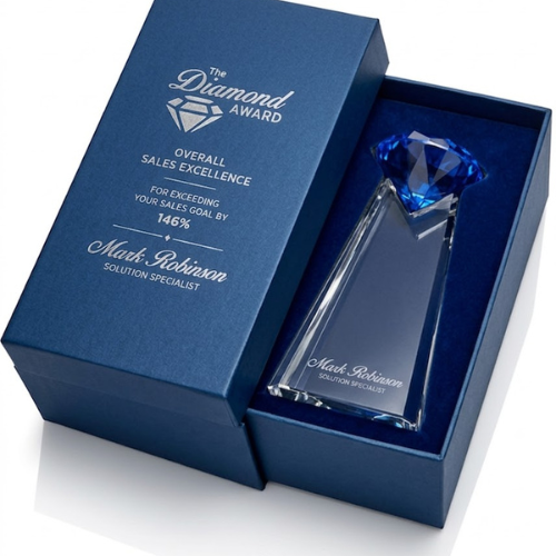 Personalized Essence Diamond Crystal Award