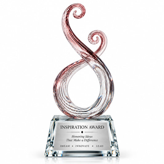 Silver louvre | Custom Art Glass Recognition Award