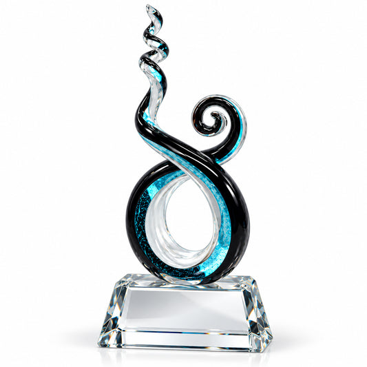 Midnight Love | Custom Art Glass Recognition Award