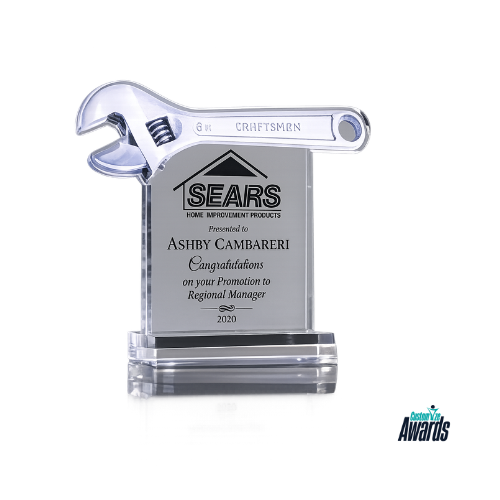 Adjustable Wrench Acrylic Award |Trade Excellence Trophy