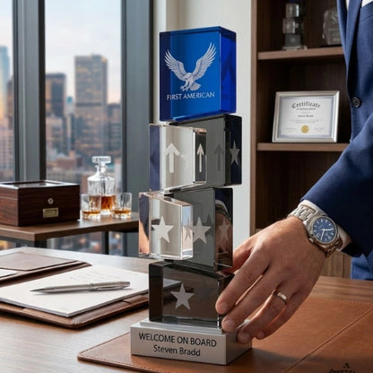 Sapphire Tiered Obelisk Award