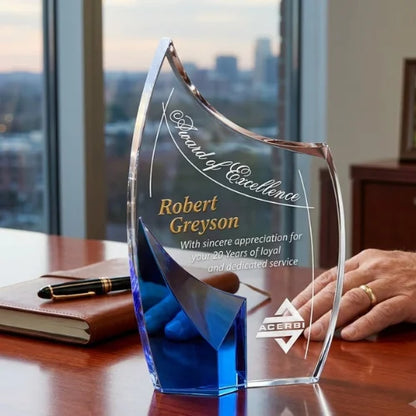 Personalized Blue Allure Indigo Award