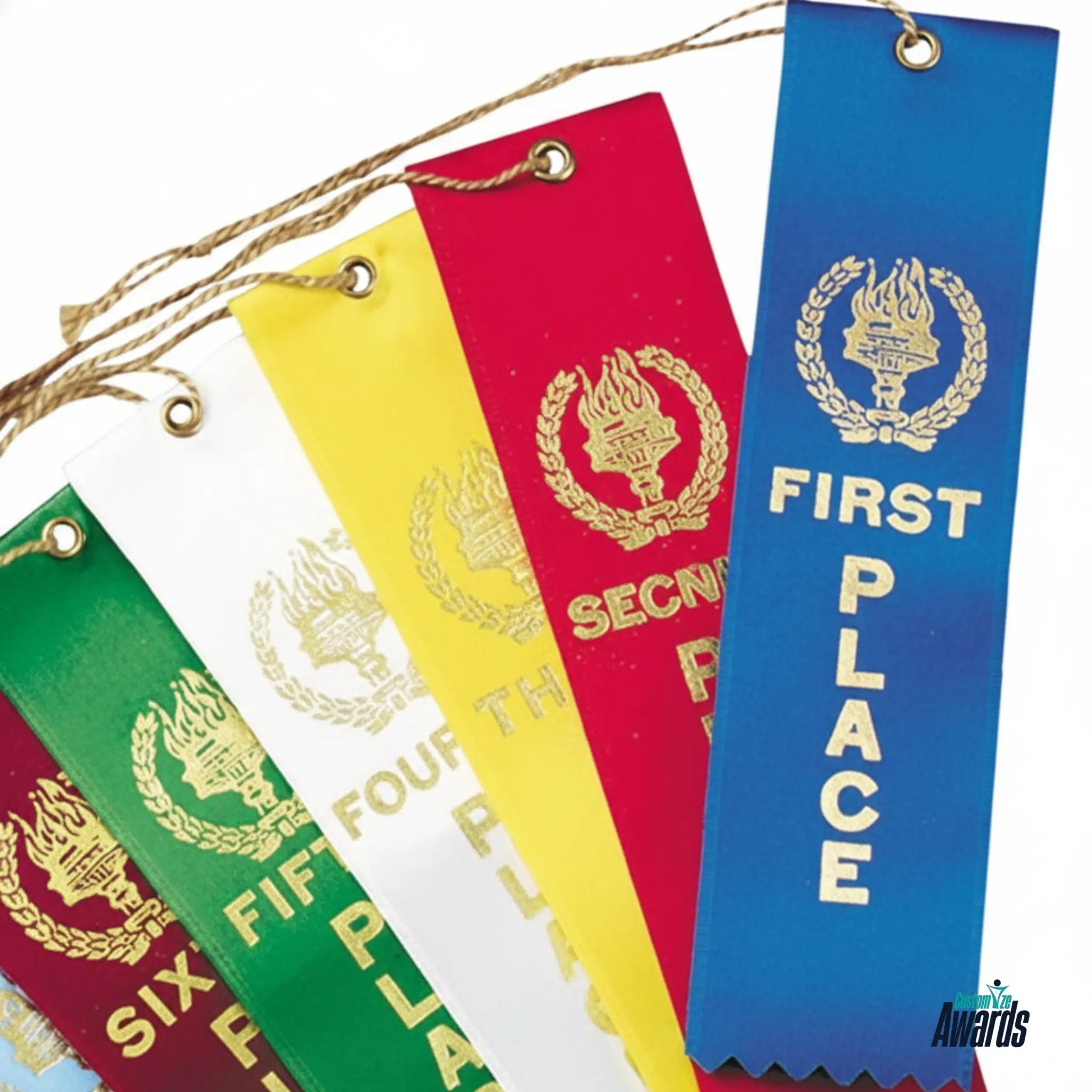Place Ribbon Medals | Gold Foil Custom Award Ribbons – Customize Awards