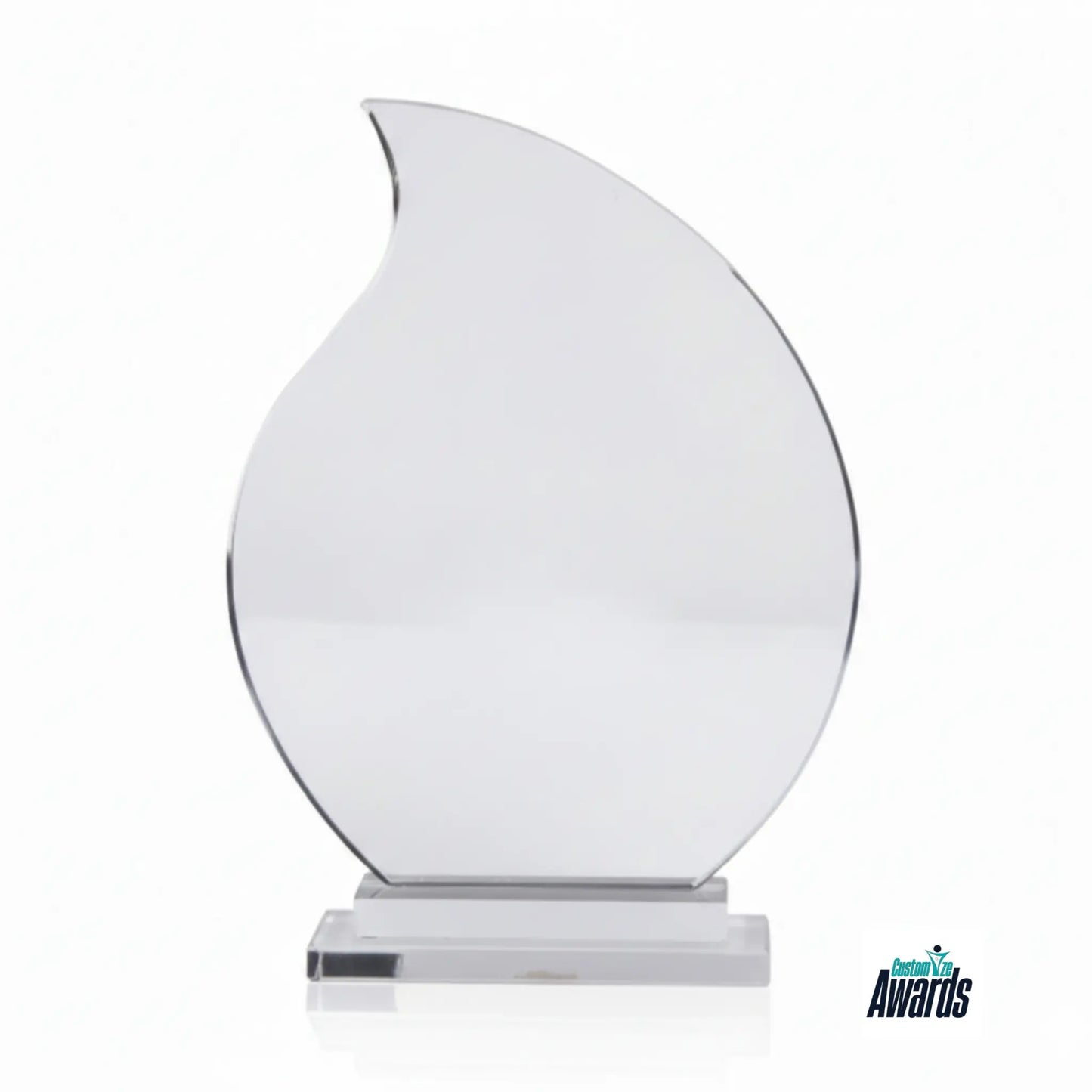 Flame Glass Crystal Plaque