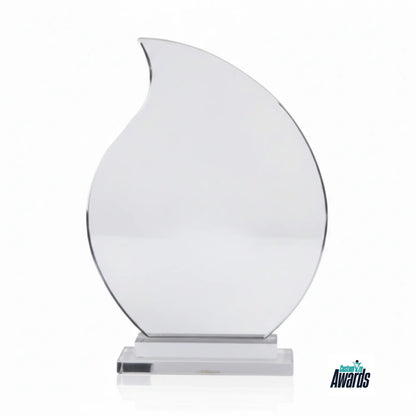 Flame Glass Crystal Plaque