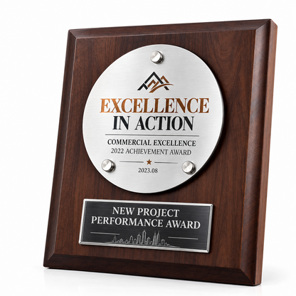 Enterprise Progress | Custom Wood Achievement Plaque