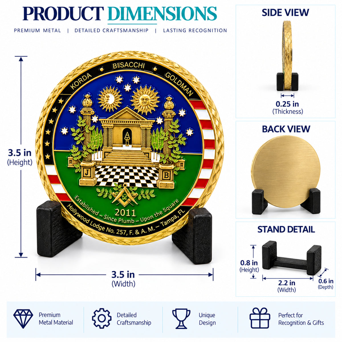 Organization Challenge | 3D Organizational Achievement and Leadership Recognition Coin