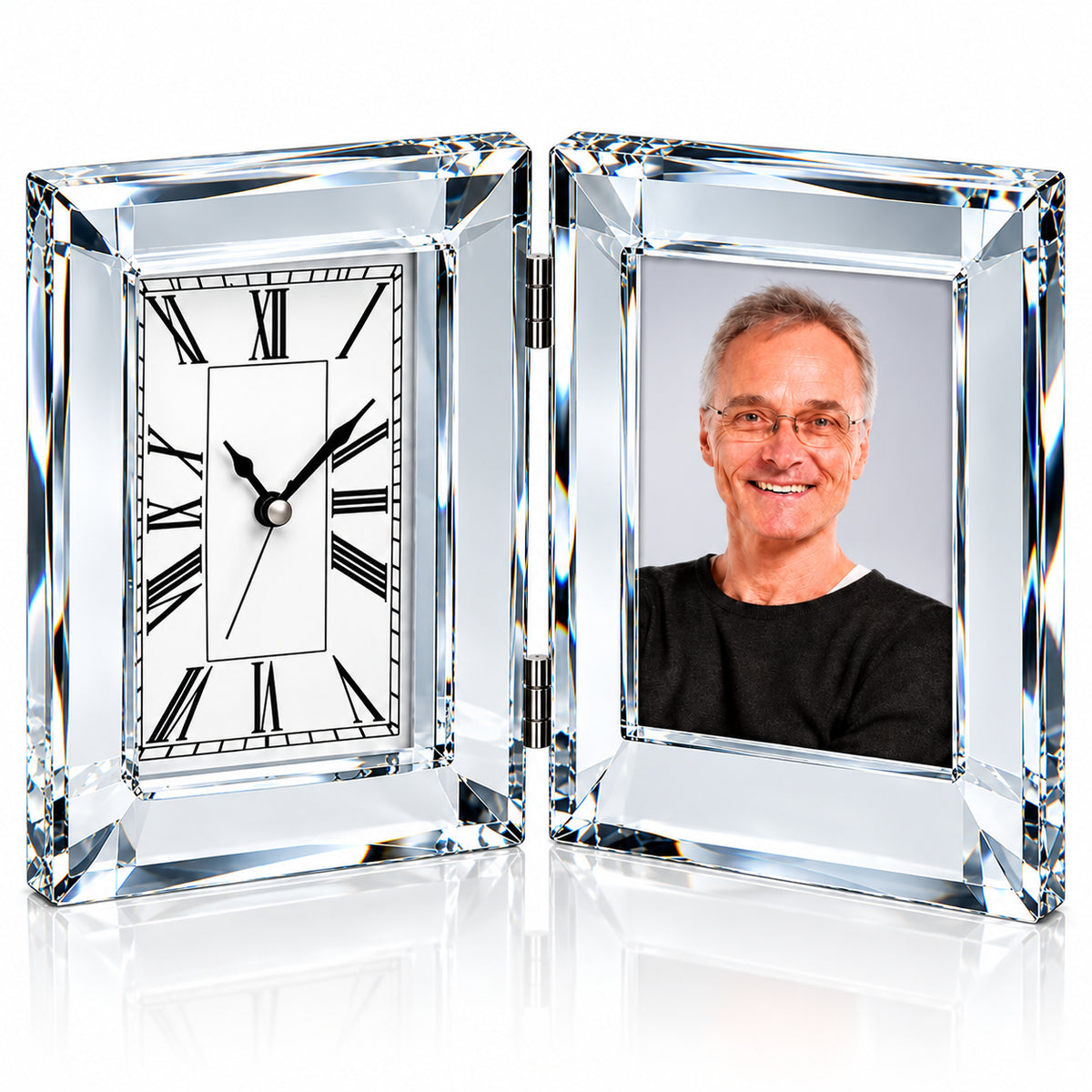 Silver Memories | Personalized Retirement Photo Frame Clock