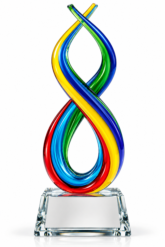 Harmony Twist | Custom Art Glass Achievement Award