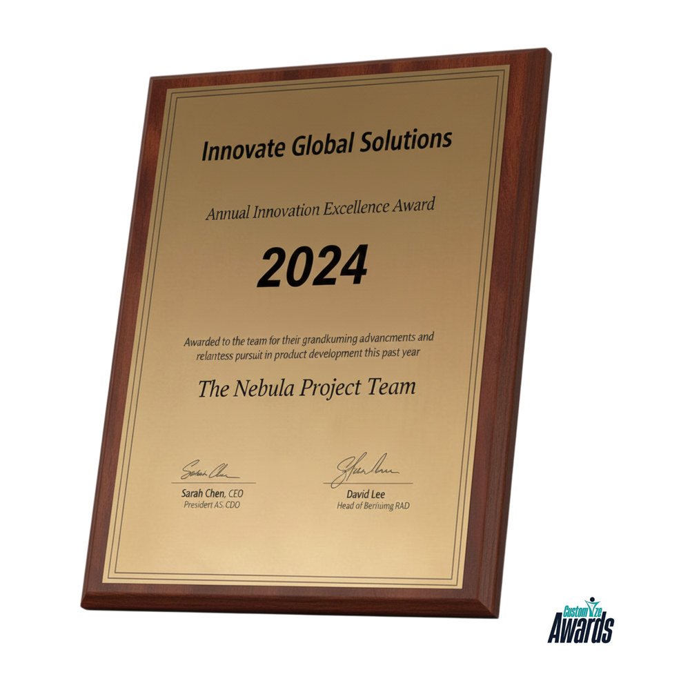Beveled Gilded | Beveled Plaque for Executive and Employee Achievement
