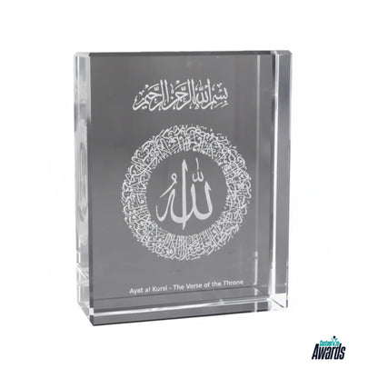 Block Glass Crystal Plaque