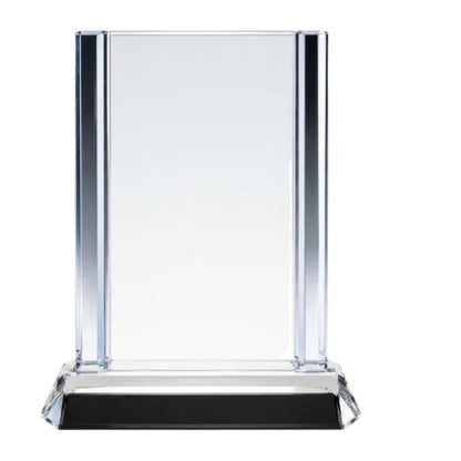 Cool Blue Rectangle Crystal Award – Personalized Engraved Trophy