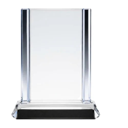 Cool Blue Rectangle Crystal Award – Personalized Engraved Trophy