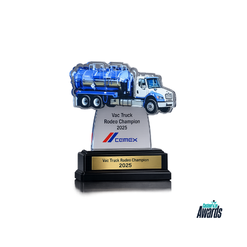 Vac Truck Acrylic Award | Industrial Excellence Trophy