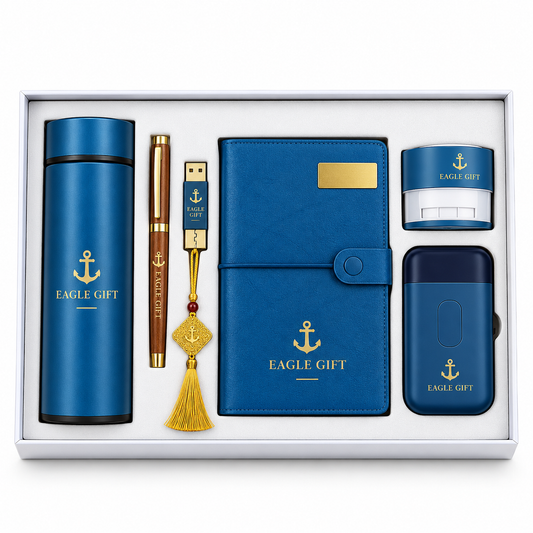 Azure Navigator | Customized Blue Executive Corporate Gift Set