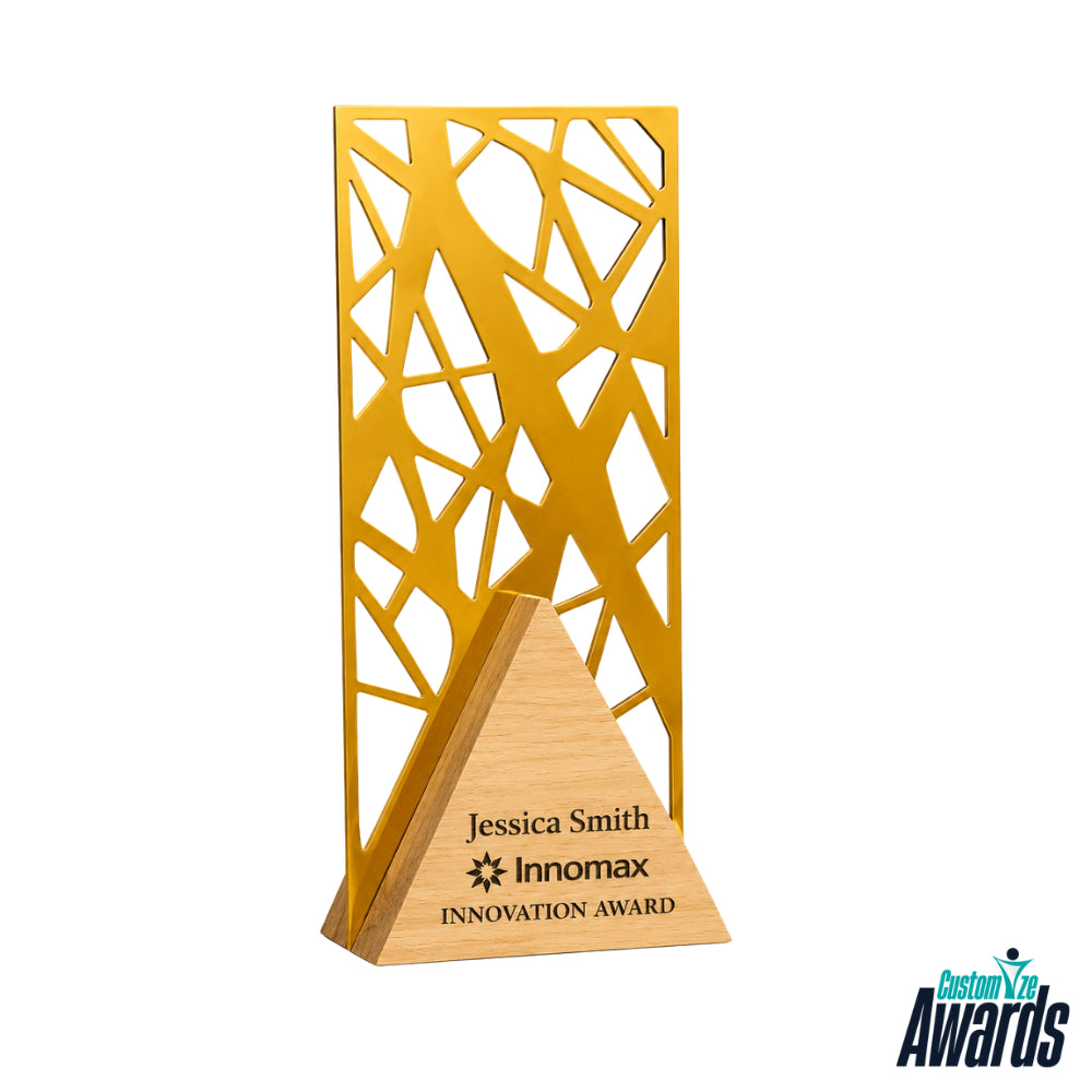 Abstract Lattice | Custom Wood Plaques for Employee Recognition