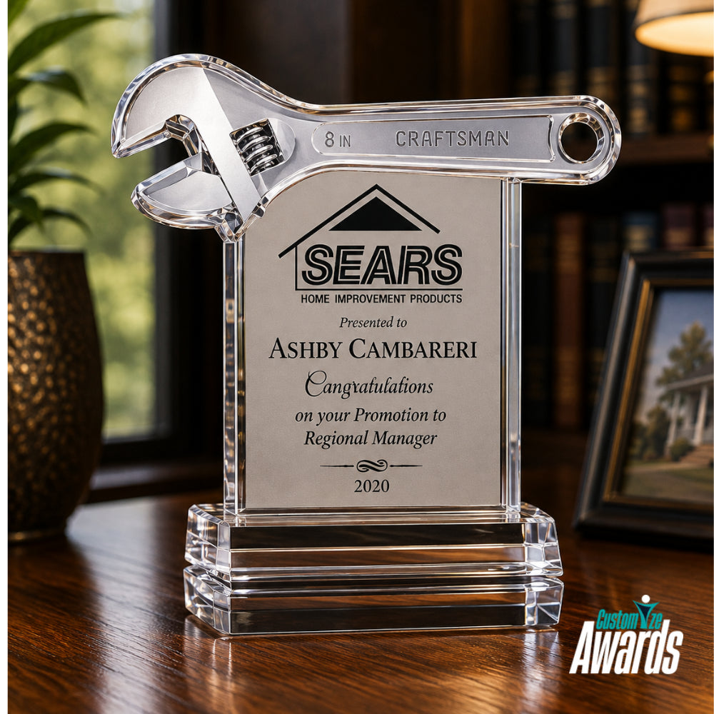  · Adjustable Wrench Acrylic Award 