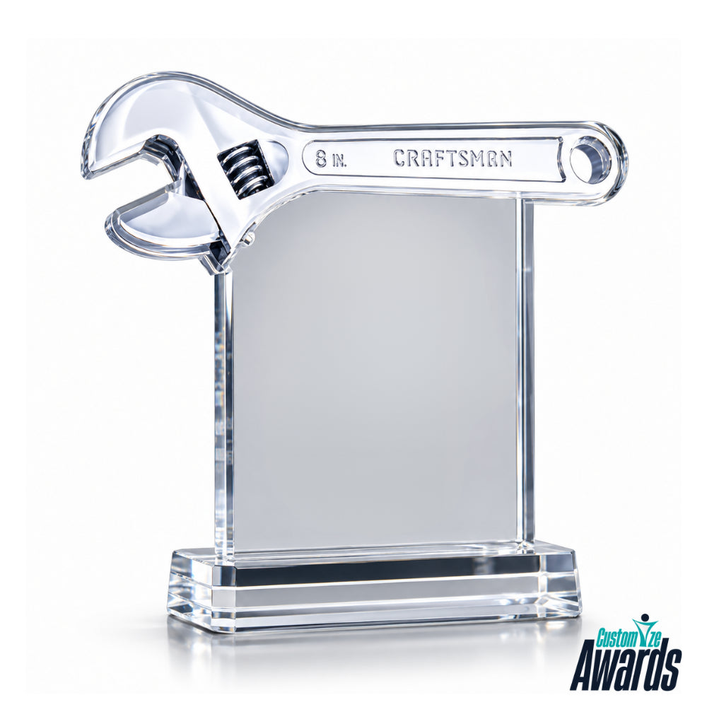Adjustable Wrench Acrylic Award without engraving 