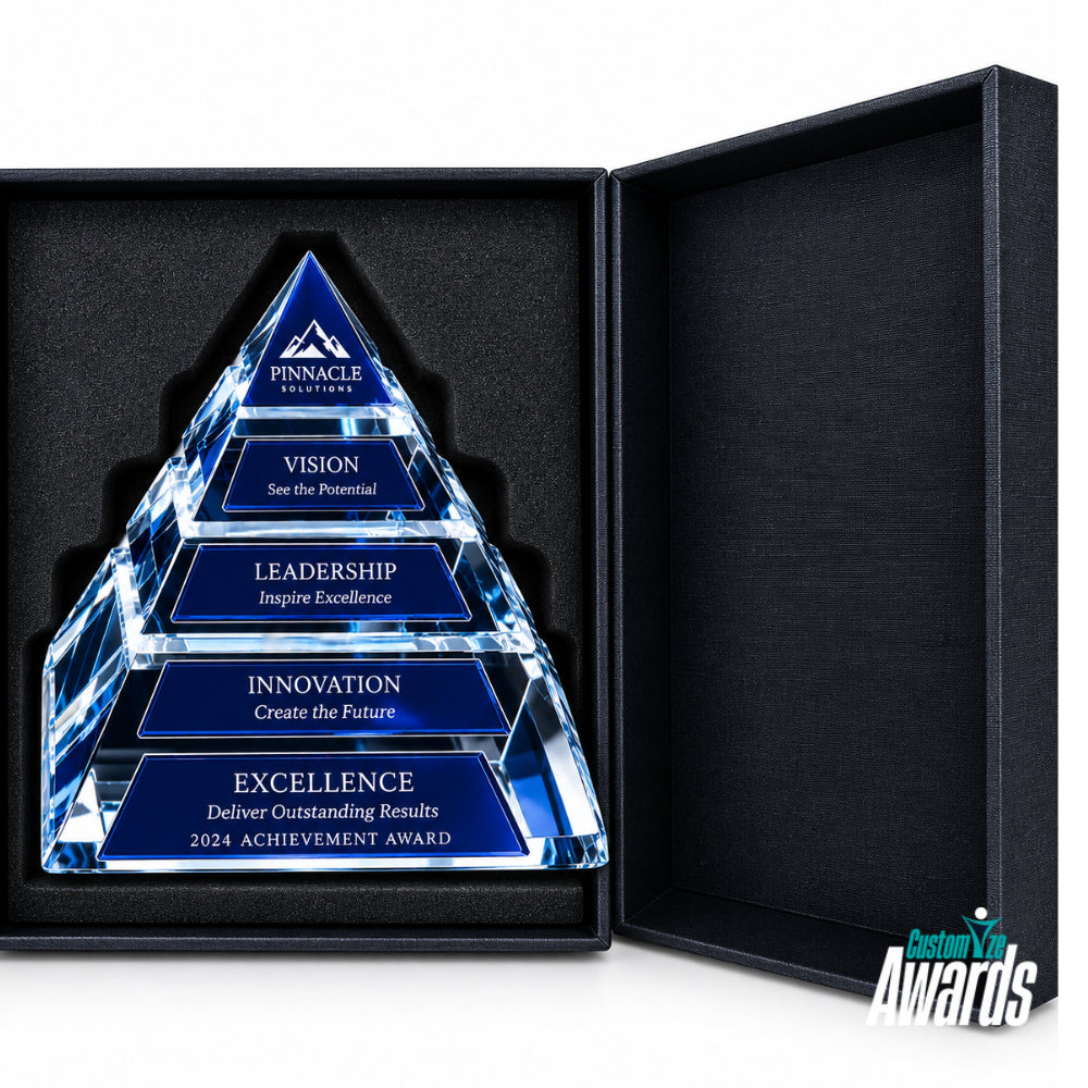 Cristal Apogée Pyramide | Trophée de reconnaissance gravé