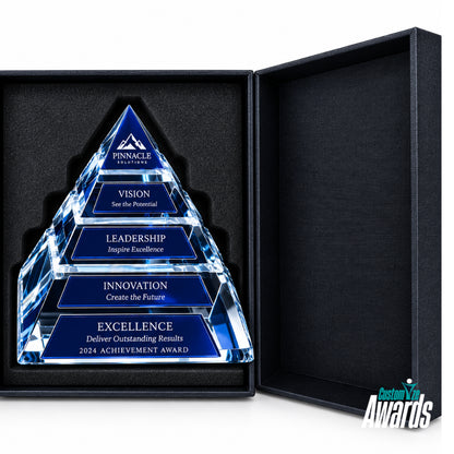 Cristal Apogée Pyramide | Trophée de reconnaissance gravé
