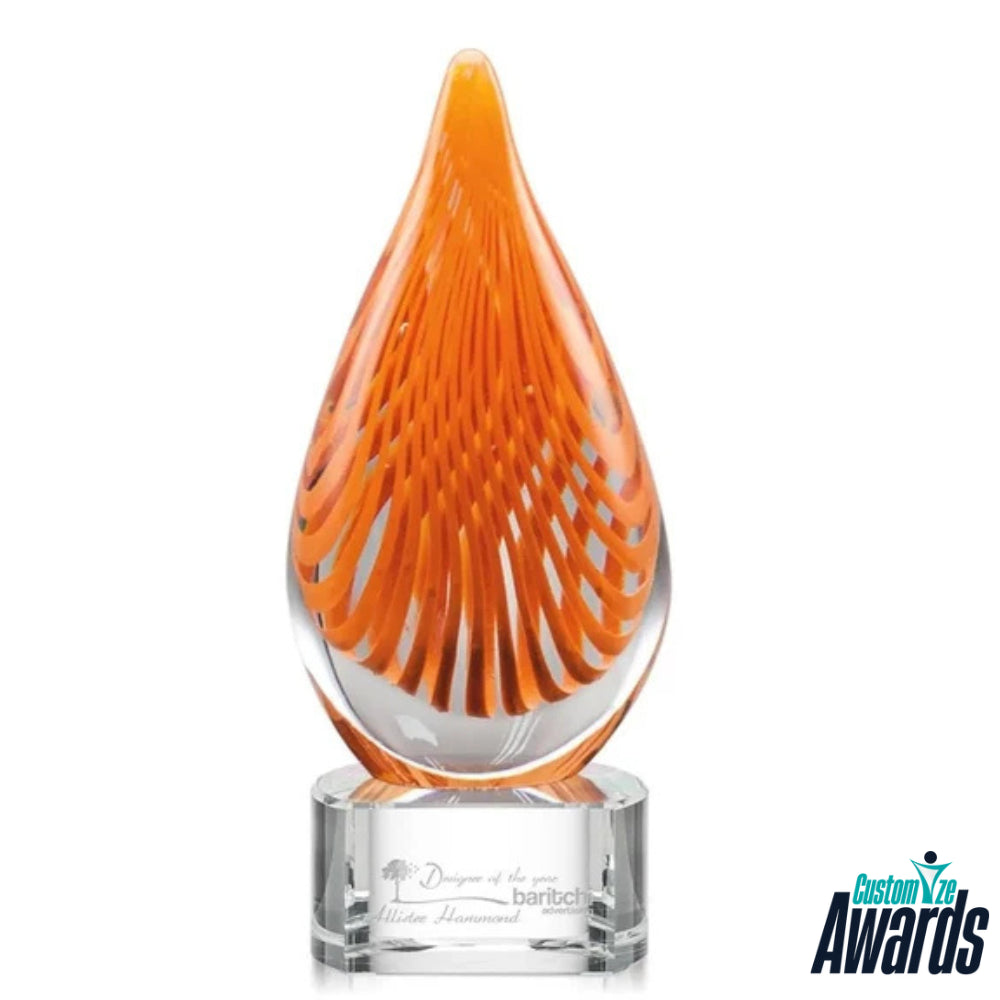 Aventura Flame | Customized Glass Achievement Award