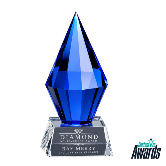 Azure Diamond  Engraved Recognition Award