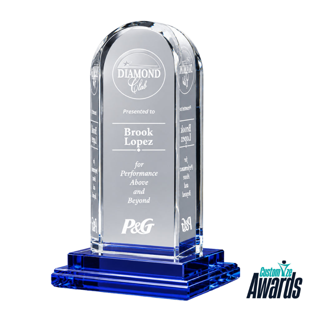 Azure Diamond  Engraved Recognition Award main 