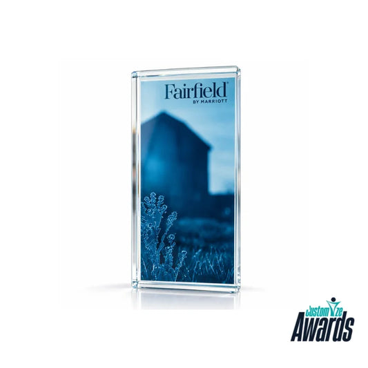 Blue Portrait  Custom Photo Crystal Plaque