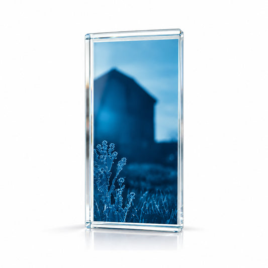 Blue Portrait | Custom Photo Crystal Plaque