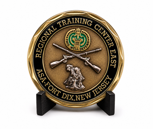 Military Challenge | Antique Brass 3D Army Recognition Coin