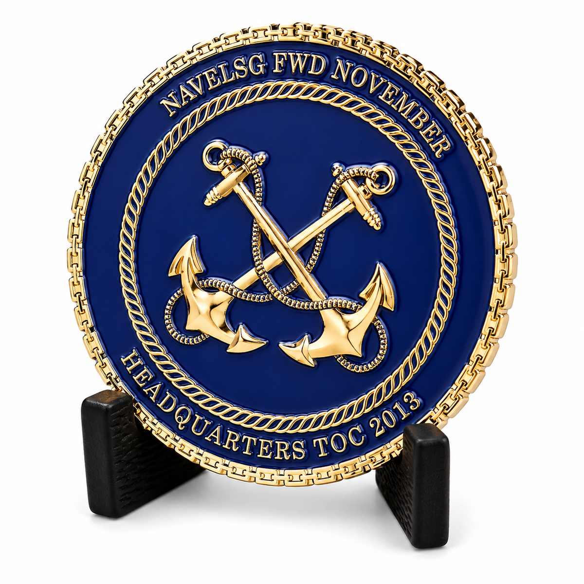 Benutzerdefinierte Navy-Challenge-Münze – Goldene Anerkennungsmünze für das Marinekommando