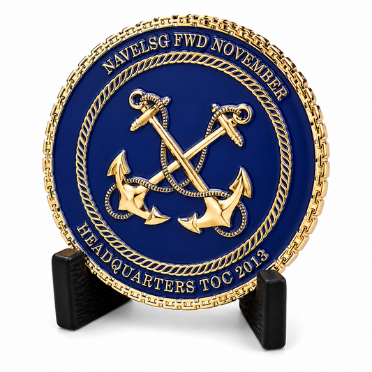 Navy Gold | Custom Navy Challenge Coin Gold Naval Command Recognition