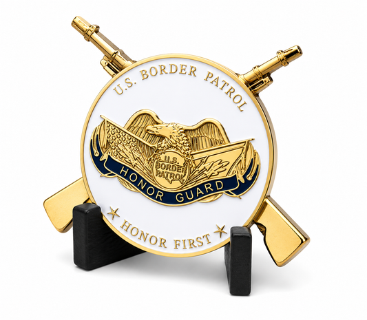 Border Patrol | Personalized Law Enforcement Gold Challenge Coin
