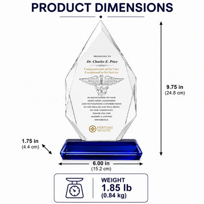 Caduceus Crystal | Healthcare Excellence Crystal Award