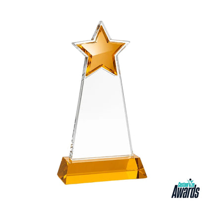 Celestial Star |  Custom Engraved Crystal Achievement Trophy