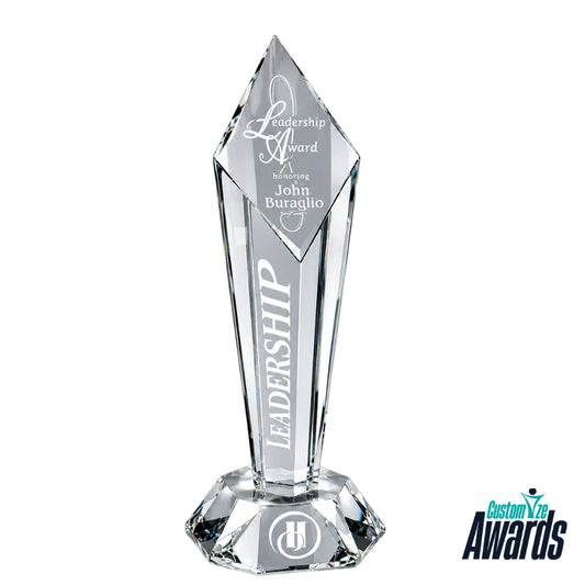Centaurus Tower  Custom Engraved Crystal Awards main 