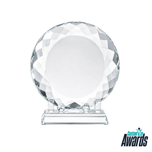 CirclePlateCrystalAwardwithoutengraving