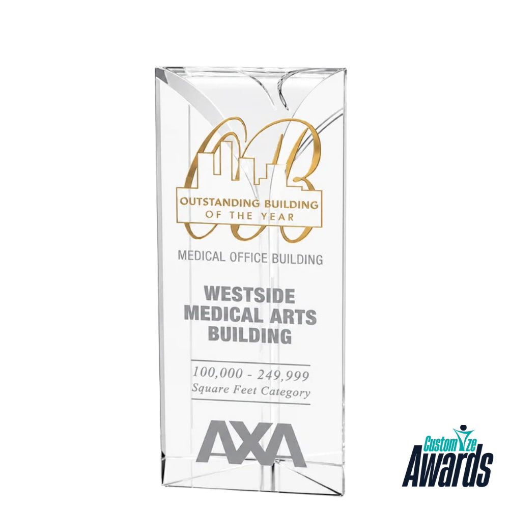 Cosmopolitan Crystal | Custom Engraved Optical Crystal Trophy