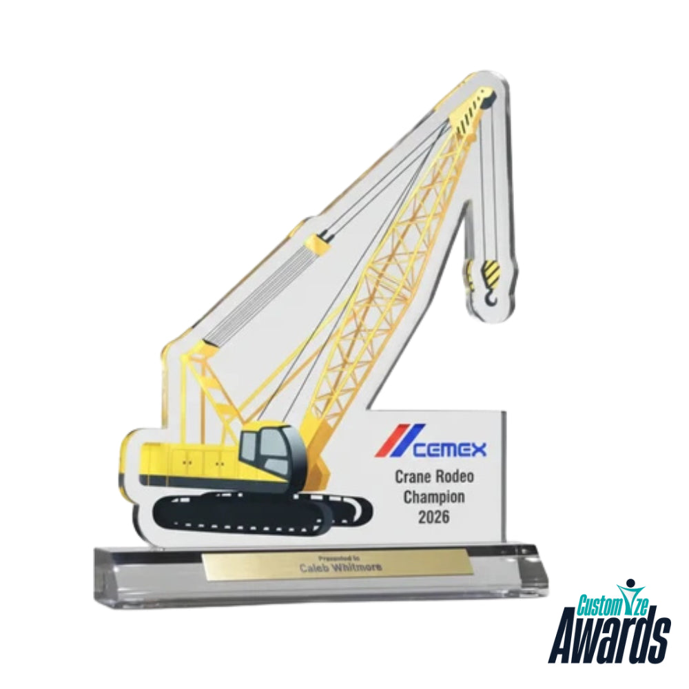 Crawler Crane  | Personalized Construction Acrylic award