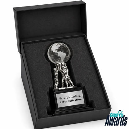 Crystal Globe Teamwork | Personalisierte Anerkennungsprämie