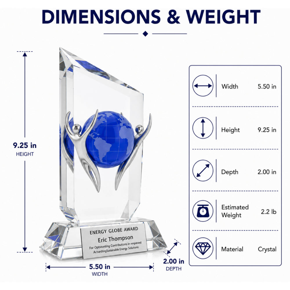 CrystalLeadershipPlaqueAwarddimensions