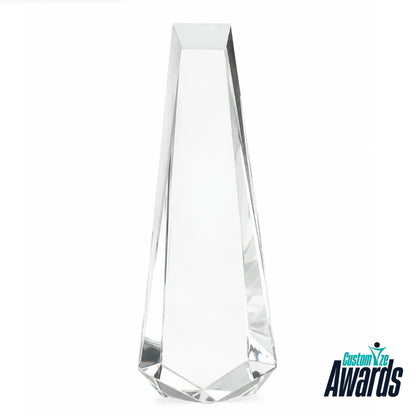 Obélisque de cristal | Trophée de reconnaissance gravé et personnalisé