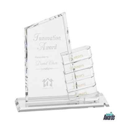 Crystal Progression Slant plaque