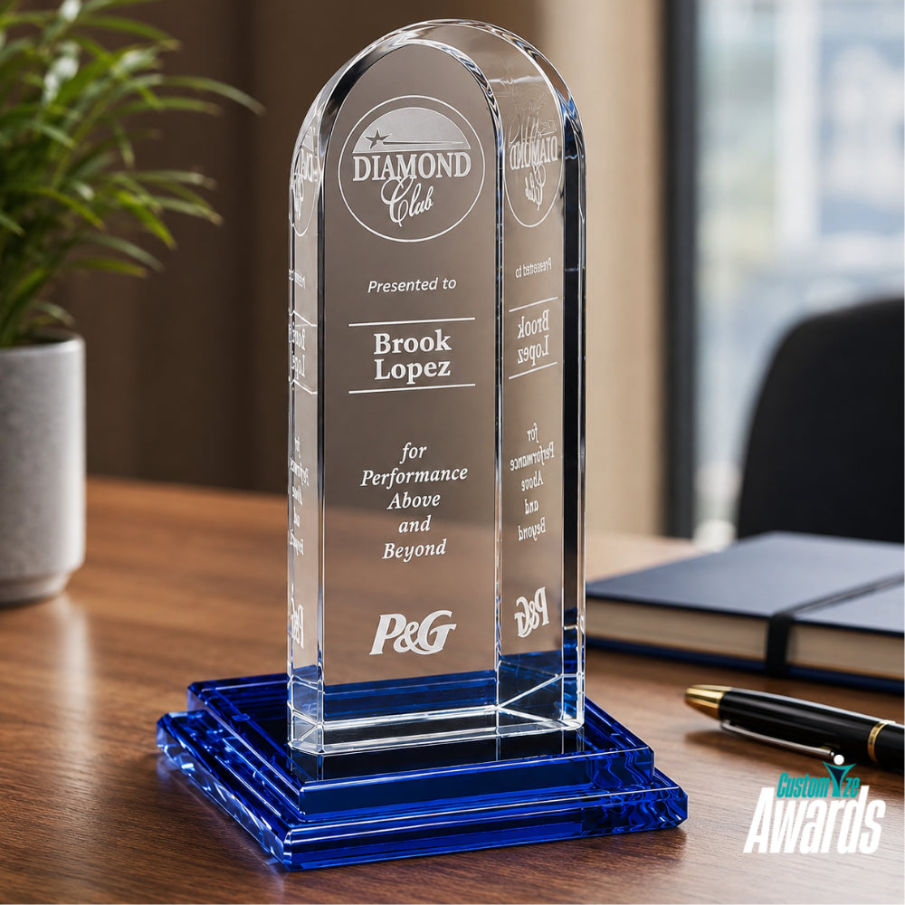 Crystal Vision  Engraved Recognition Award lifestyle  